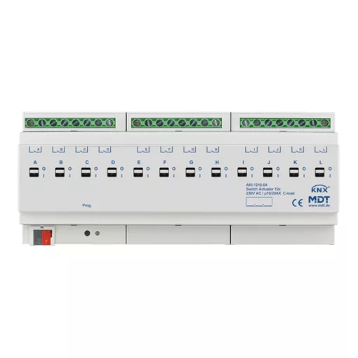 MDT AKI-1216.04 KNX kapcsolóaktor ipari kivitel | 12 kimenetes