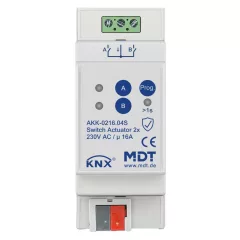   MDT AKK-0216.04S KNX kapcsolóaktor kompakt | 2 kimenetes, Secure