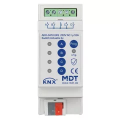   MDT AKK-0416.04S KNX kapcsolóaktor kompakt | 4 kimenetes, Secure