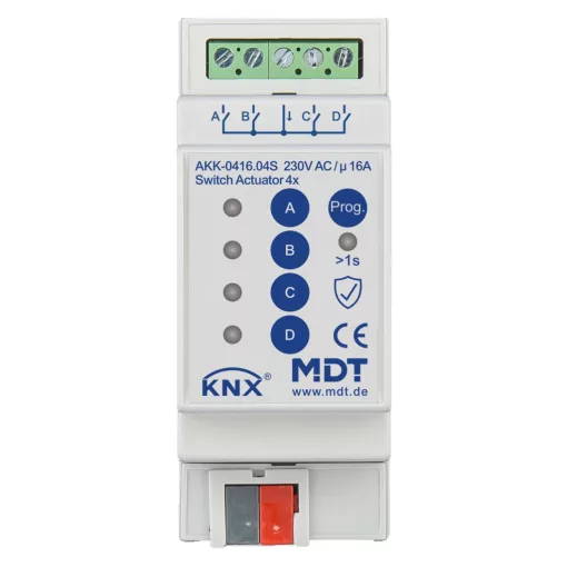 MDT AKK-0416.04S KNX kapcsolóaktor kompakt | 4 kimenetes, Secure