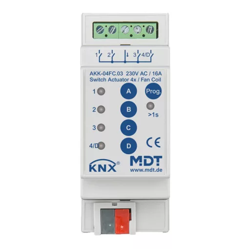 MDT AKK-04FC.03 KNX Fan-Coil-aktor kompakt UP | 4-csatornás