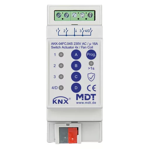 MDT AKK-04FC.04S KNX Fan-Coil-Aktor Kompakt UP | 4-csatornás, Secure
