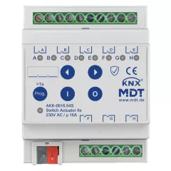   MDT AKK-0816.04S KNX kapcsolóaktor kompakt | 8 kimenetes, Secure
