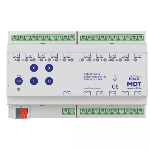 MDT AKK-1616.04S KNX kapcsolóaktor kompakt | 16-csatornás, Secure