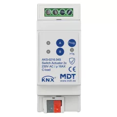   MDT AKS-0216.04S KNX kapcsolóaktor Standard 16 A | 2 kimenetes, Secure