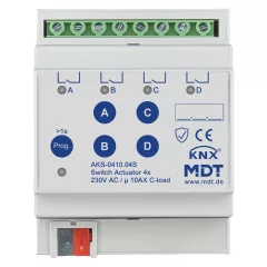   MDT AKS-0410.04S KNX kapcsolóaktor Standard 10 A | 4 kimenetes, Secure