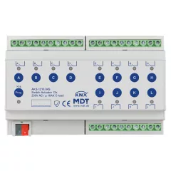   MDT AKS-1216.04S KNX kapcsolóaktor Standard 16 A | 12-csatornás, Secure