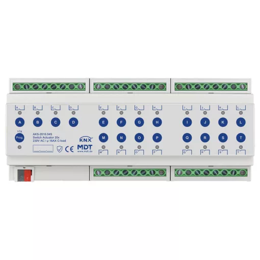 MDT AKS-2016.04S KNX kapcsolóaktor Standard 16 A | 20-csatornás, Secure
