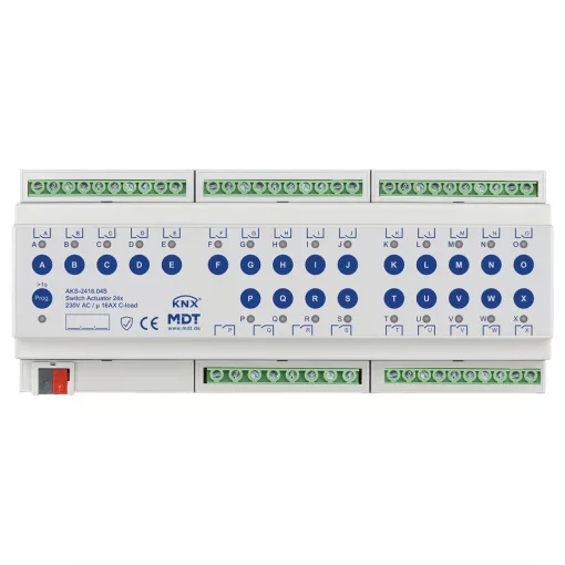 MDT AKS-2416.04S KNX kapcsolóaktor Standard 16 A | 24 kimenetes, Secure