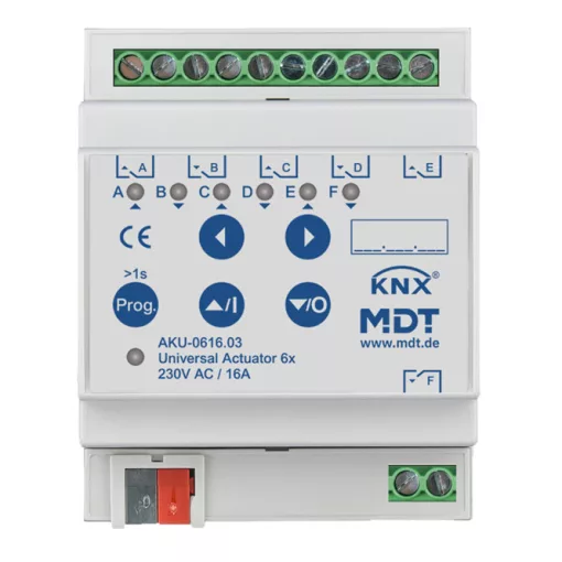 MDT AKU-0616.03 KNX univerzális aktor | 6-csatornás