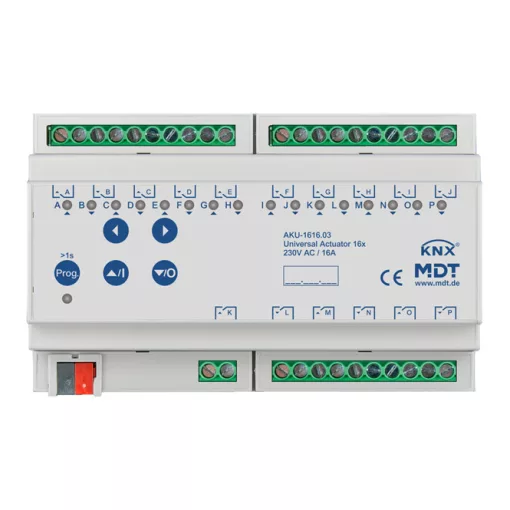 MDT AKU-1616.03 KNX univerzális aktor | 16 csatornás