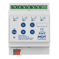   MDT AMS-0416.03 KNX kapcsolóaktor Standard áramméréssel v3 | 4-csatornás