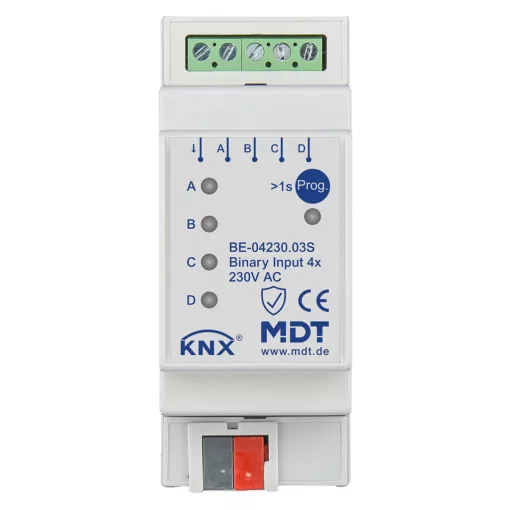 MDT BE-04230.03S KNX Bináris bemenet 230 V | 4-csatornás, Secure