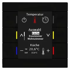   MDT BE-BZS8606.01 KNX vezérlőközpont Smart 86 | matt fekete