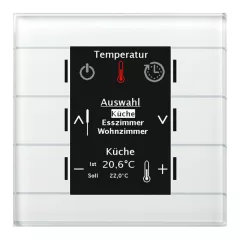   MDT BE-GBZW.01 KNX üveg kezelőközpont Smart | tiszta fehér fényes