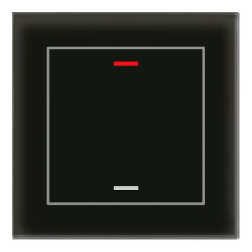 MDT BE-GTL10S.01S KNX Üveg érintőpanel II Light | 1 érintkezős, semleges | fekete/fekete üveg