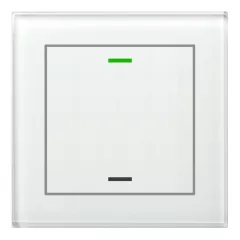   MDT BE-GTL1TW.01 KNX Üveg érintőpanel II Light hőmérséklet-érzékelővel | 1-csatornás, semleges | fehér üveg