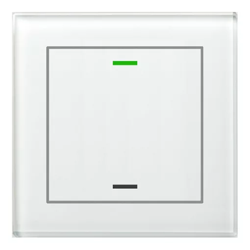 MDT BE-GTL1TW.01 KNX Üveg érintőpanel II Light hőmérséklet-érzékelővel | 1-csatornás, semleges | fehér üveg