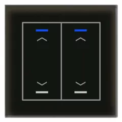   MDT BE-GTL20S.A1S KNX Üveg érintőpanel II Light | 2-csatornás, nyilak | üveg fekete/fekete