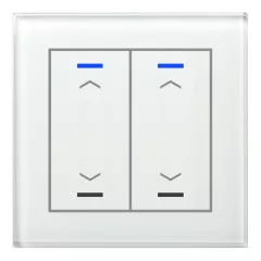   MDT BE-GTL20W.A1 KNX Üveg érintőpanel II Light | 2-csatornás, nyilak | fehér üveg