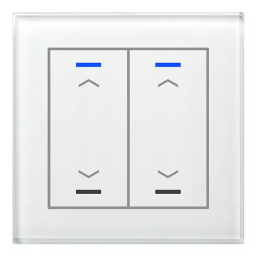 MDT BE-GTL20W.A1 KNX Üveg érintőpanel II Light | 2-csatornás, nyilak | fehér üveg