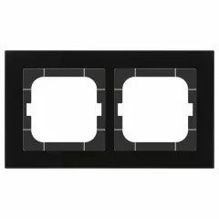   MDT BE-GTR263S.01S KNX üveg keretszett 63 | 2-es | fekete üveg/fekete