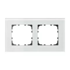   MDT BE-GTR2W.01 KNX üveg fedőkeret szortiment 55 | 2-es | üveg fehér