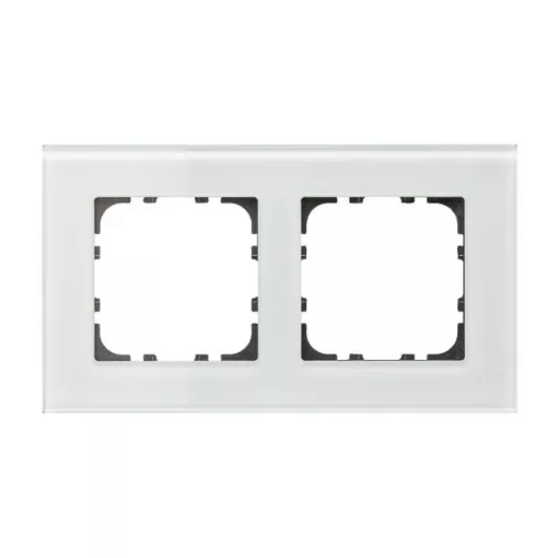 MDT BE-GTR2W.01 KNX üveg fedőkeret szortiment 55 | 2-es | üveg fehér