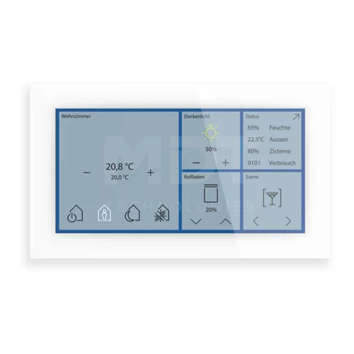 MDT BE-GTS06TW.01S KNX Üveg Touch Smart | Standard | fehér üveg
