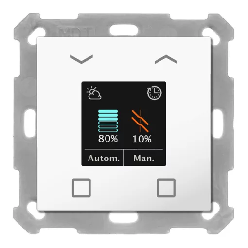MDT BE-JTA5504.01 KNX redőny-nyomógomb Smart 55 | 4-csatornás | tiszta fehér fényes