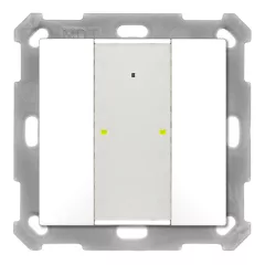   MDT BE-TA55T2.G2 KNX tapintásérzékelő Plus hőmérsékletérzékelővel, süllyesztett, v2 | 2-csatornás | tiszta fehér fényes