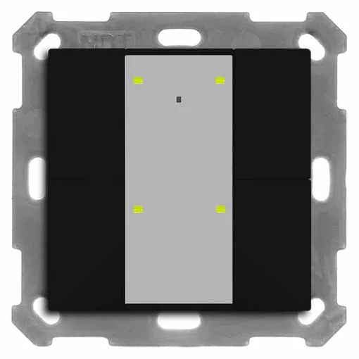 MDT BE-TA55T406.02 KNX tapintásérzékelő Plus hőmérsékletérzékelővel, süllyesztett, v2 | 4-csatornás | matt fekete
