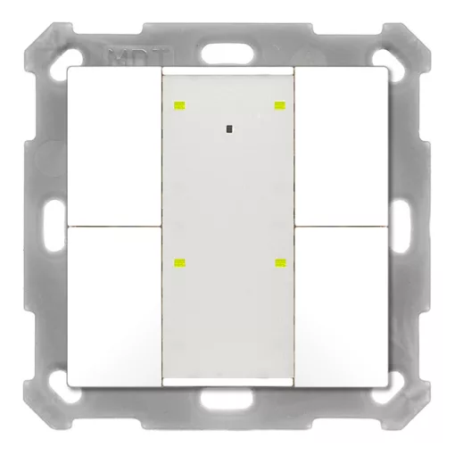 MDT BE-TA55T4.02 KNX tapintásérzékelő Plus hőmérsékletérzékelővel, UP v2 | 4-csatornás | tiszta fehér matt