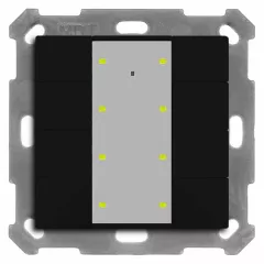   MDT BE-TA55T806.02 KNX tapintásérzékelő Plus hőmérsékletérzékelővel UP v2 | 8-fold | fekete matt