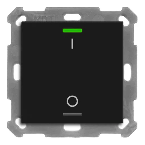 MDT BE-TAL550106.B1 KNX tapintásérzékelő Light 55 | 1-csatornás, IO | fekete matt