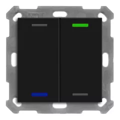   MDT BE-TAL550206.01 KNX tapintásérzékelő Light 55 | 2-csatornás, semleges | matt fekete