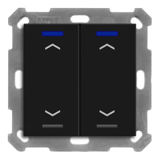 MDT BE-TAL550206.A1 KNX tapintásérzékelő Light 55 | 2-csatornás, nyilak | matt fekete