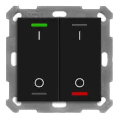  MDT BE-TAL550206.B1 KNX tapintásérzékelő Light 55 | 2-csatornás, IO | fekete matt