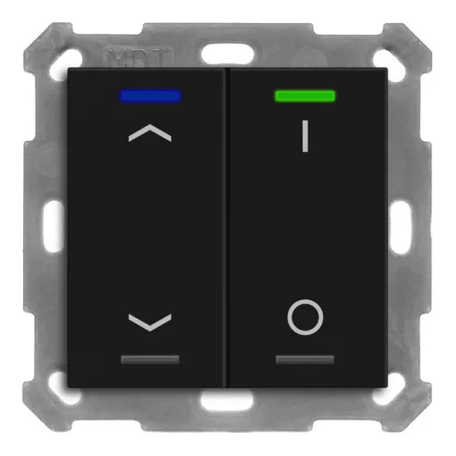 MDT BE-TAL550206.C1 KNX tapintásérzékelő Light 55 | 2-csatornás, nyilak, IO | matt fekete