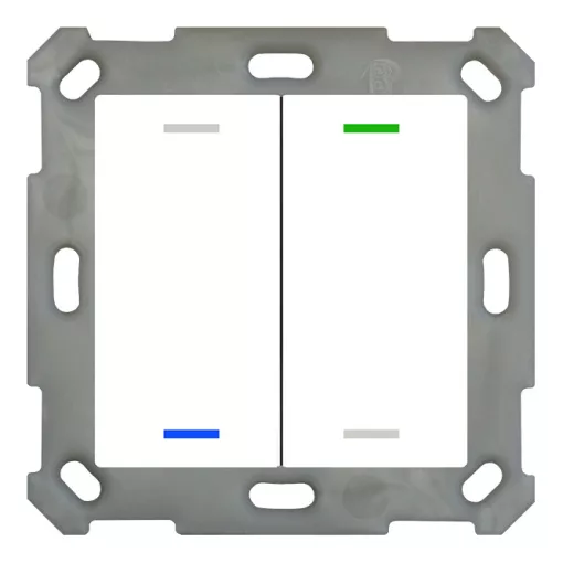 MDT BE-TAL5502.01 KNX tapintásérzékelő Light 55 | 2-csatornás, semleges | tiszta fehér fényes