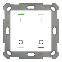   MDT BE-TAL5502.B1 KNX tapintásérzékelő Light 55 | 2-csatornás, IO-szimbólum | tiszta fehér fényes