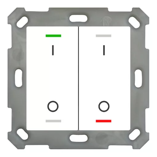 MDT BE-TAL5502.B1 KNX tapintásérzékelő Light 55 | 2-csatornás, IO-szimbólum | tiszta fehér fényes