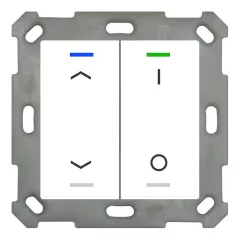   MDT BE-TAL5502.C1 KNX tapintásérzékelő Light 55 | 2-csatornás, nyilak, IO | tiszta fehér fényes