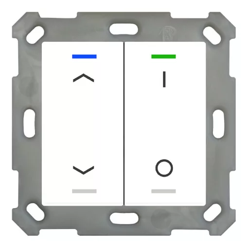 MDT BE-TAL5502.C1 KNX tapintásérzékelő Light 55 | 2-csatornás, nyilak, IO | tiszta fehér fényes