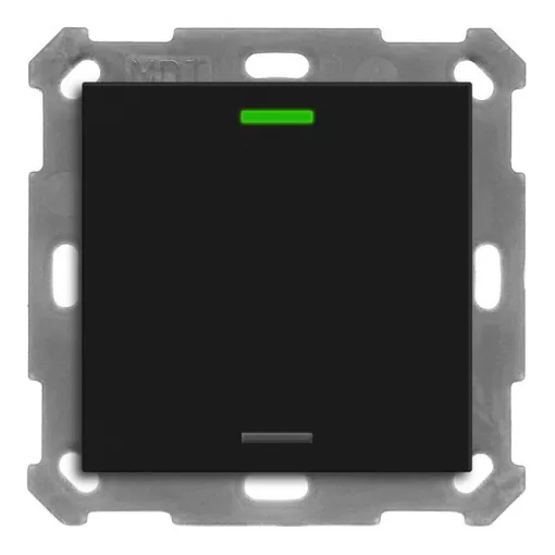 MDT BE-TAL55T106.01 KNX tapintásérzékelő Light 55 hőmérsékletérzékelővel | 1-csatornás, semleges | matt fekete
