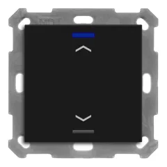   MDT BE-TAL55T106.A1 KNX tapintásérzékelő Light 55 hőmérsékletérzékelővel | 1-csatornás, nyilak | fekete matt