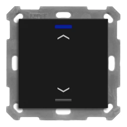 MDT BE-TAL55T106.A1 KNX tapintásérzékelő Light 55 hőmérsékletérzékelővel | 1-csatornás, nyilak | fekete matt