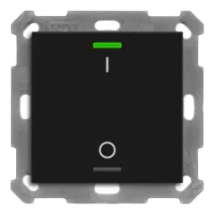  MDT BE-TAL55T106.B1 KNX tapintásérzékelő Light 55 hőmérsékletérzékelővel | 1-csatornás, IO | fekete matt