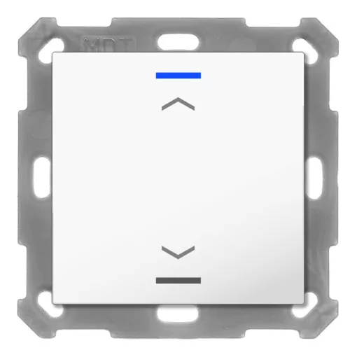 MDT BE-TAL55T1.A1 KNX tapintásérzékelő Light 55 hőmérsékletérzékelővel | 1-csatornás, nyilak | tiszta fehér fényes