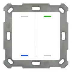   MDT BE-TAL55T2.01 KNX tapintásérzékelő Light 55 hőmérsékletérzékelővel | 2-csatornás, semleges | fényes tiszta fehér